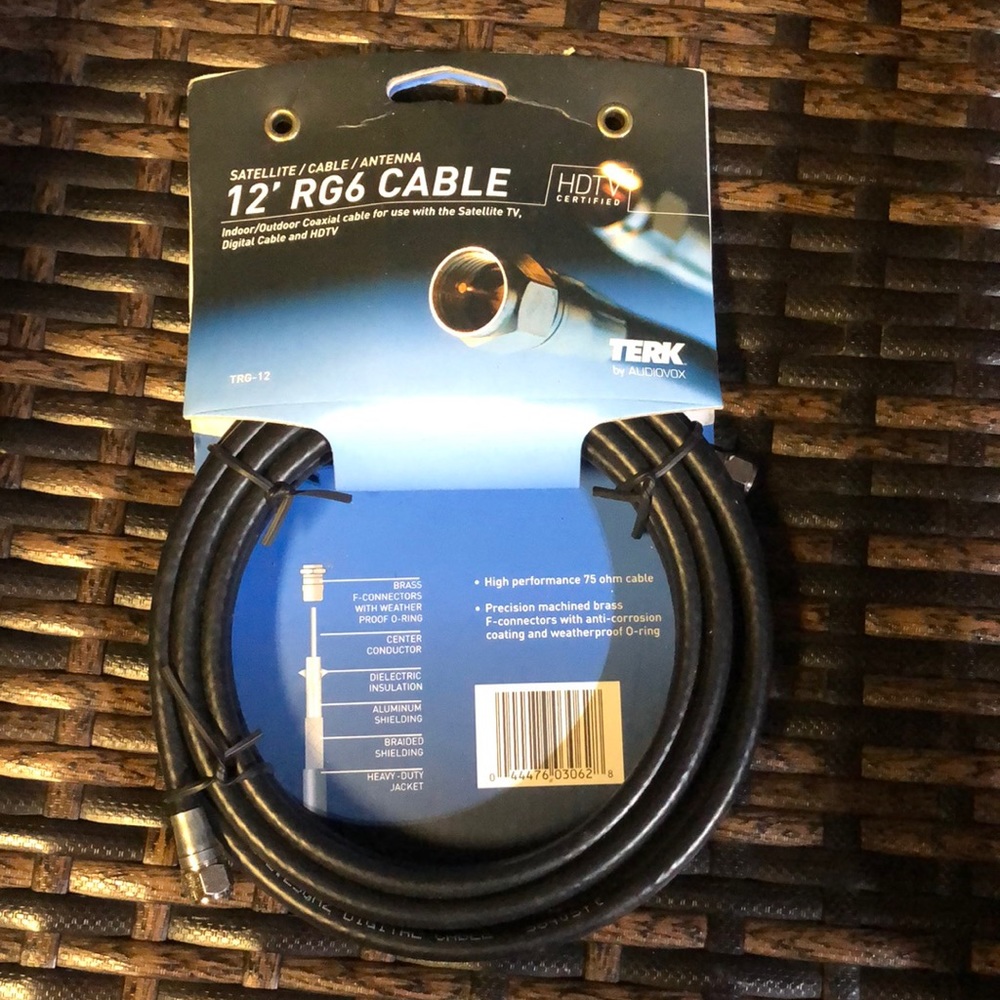 Terk By Audiovox 12’ RG6 Cable